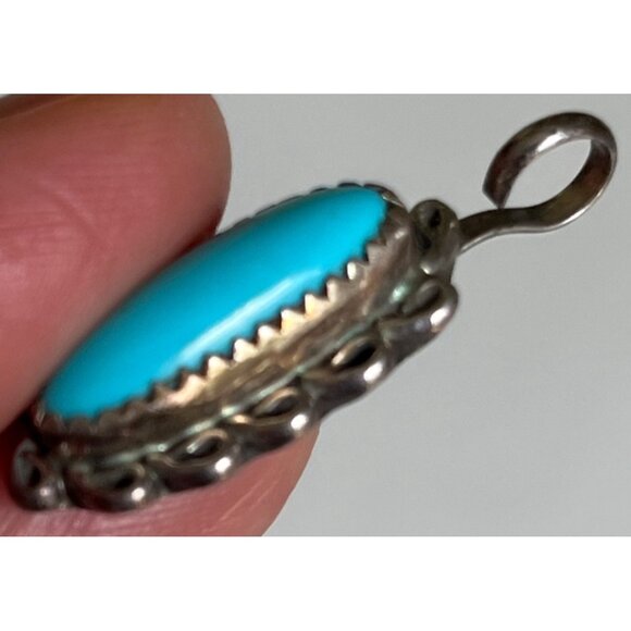 Boho Turquoise Silverplate Pendant & Dangle Earrings Womens Jewelry - Picture 4 of 9